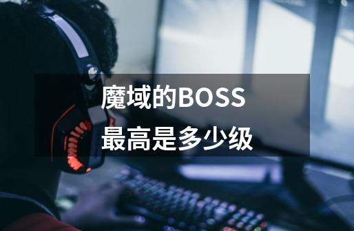 魔域的BOSS最高是多少级-第1张-游戏资讯-龙启科技