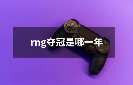 rng夺冠是哪一年-第1张-游戏资讯-龙启科技