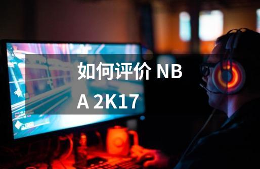 如何评价 NBA 2K17-第1张-游戏资讯-龙启科技