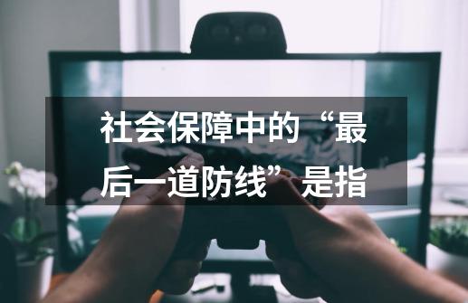 社会保障中的“最后一道防线”是指-第1张-游戏资讯-龙启科技