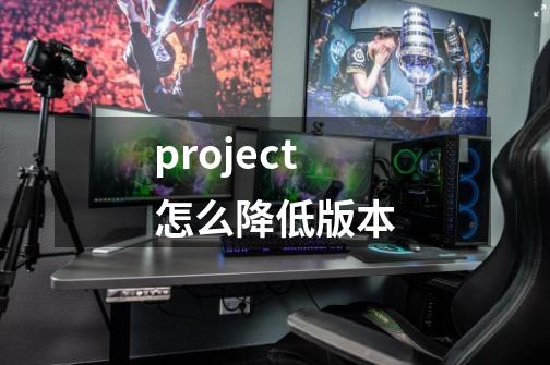 project怎么降低版本-第1张-游戏资讯-龙启科技