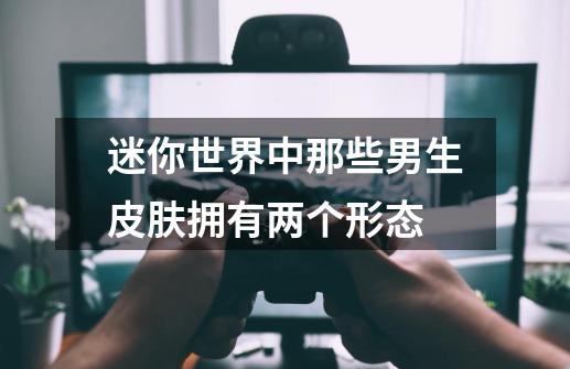 迷你世界中那些男生皮肤拥有两个形态-第1张-游戏资讯-龙启科技