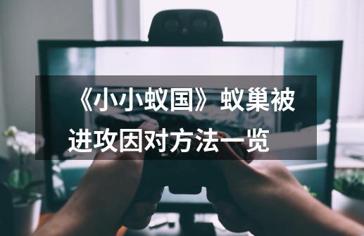 《小小蚁国》蚁巢被进攻因对方法一览-第1张-游戏资讯-龙启科技