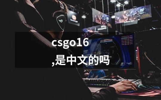 csgo1.6,是中文的吗-第1张-游戏资讯-龙启科技