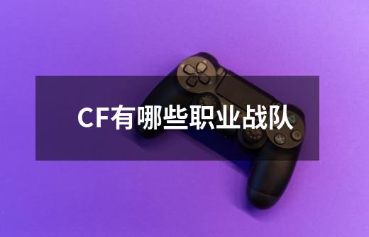 CF有哪些职业战队-第1张-游戏资讯-龙启科技