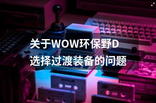 关于WOW环保野D选择过渡装备的问题-第1张-游戏资讯-龙启科技