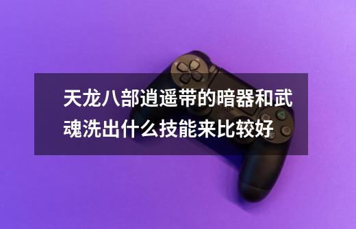 天龙八部逍遥带的暗器和武魂洗出什么技能来比较好-第1张-游戏资讯-龙启科技