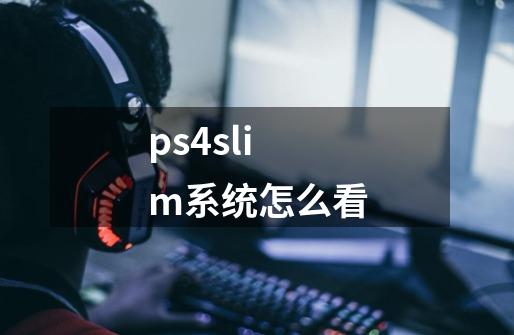 ps4slim系统怎么看-第1张-游戏资讯-龙启科技