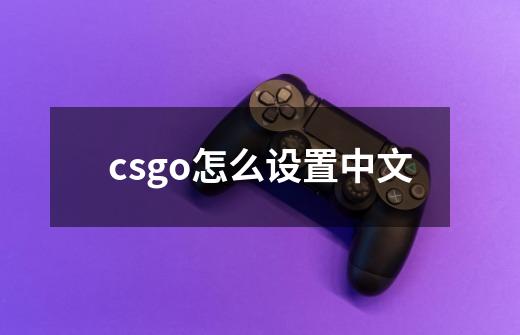 csgo怎么设置中文-第1张-游戏资讯-龙启科技