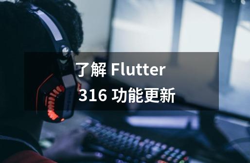 了解 Flutter 3.16 功能更新-第1张-游戏资讯-龙启科技