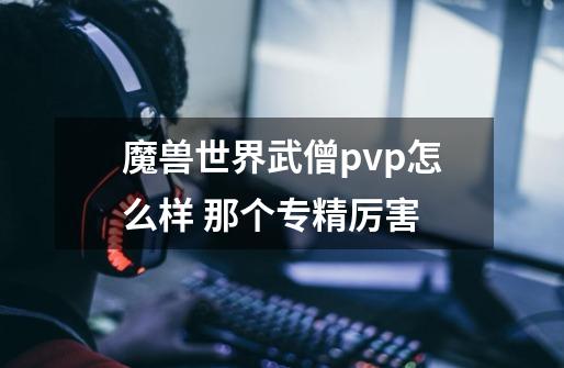 魔兽世界武僧pvp怎么样 那个专精厉害-第1张-游戏资讯-龙启科技