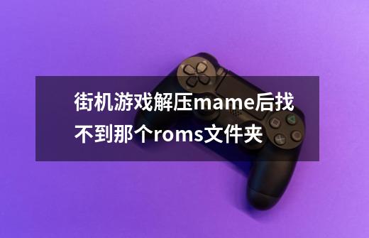 街机游戏解压mame后找不到那个roms文件夹-第1张-游戏资讯-龙启科技