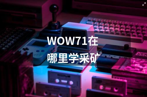 WOW71在哪里学采矿-第1张-游戏资讯-龙启科技