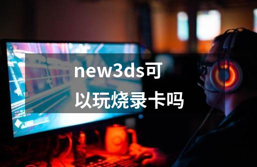 new3ds可以玩烧录卡吗-第1张-游戏资讯-龙启科技