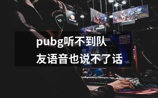 pubg听不到队友语音也说不了话-第1张-游戏资讯-龙启科技