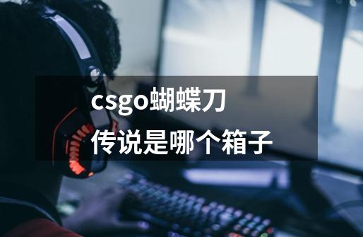 csgo蝴蝶刀传说是哪个箱子-第1张-游戏资讯-龙启科技