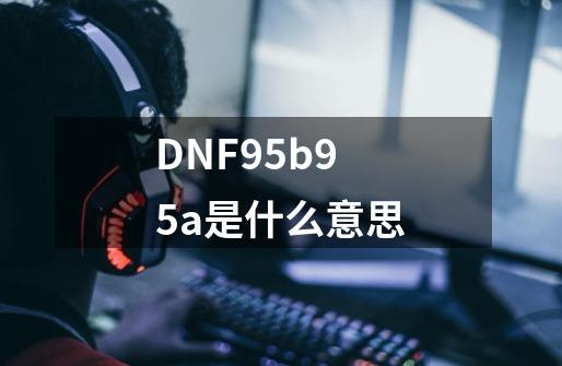 DNF95b95a是什么意思-第1张-游戏资讯-龙启科技