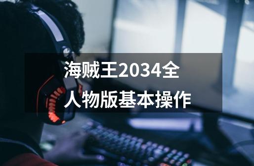 海贼王2034全人物版基本操作-第1张-游戏资讯-龙启科技