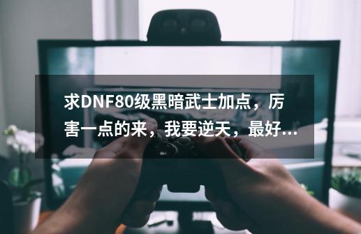 求DNF80级黑暗武士加点，厉害一点的来，我要逆天，最好是模拟器，专家级别的来~-第1张-游戏资讯-龙启科技