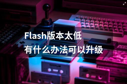 Flash版本太低有什么办法可以升级-第1张-游戏资讯-龙启科技