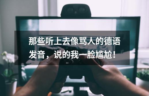 那些听上去像骂人的德语发音，说的我一脸尴尬！-第1张-游戏资讯-龙启科技