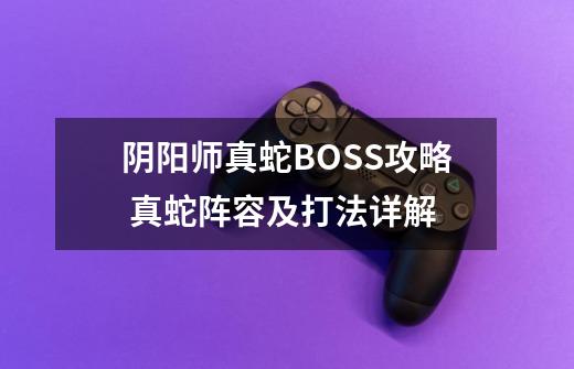 阴阳师真蛇BOSS攻略 真蛇阵容及打法详解-第1张-游戏资讯-龙启科技