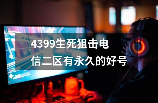 4399生死狙击电信二区有永久的好号-第1张-游戏资讯-龙启科技