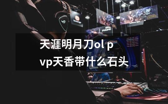 天涯明月刀ol pvp天香带什么石头-第1张-游戏资讯-龙启科技