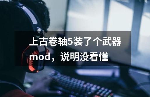 上古卷轴5装了个武器mod，说明没看懂-第1张-游戏资讯-龙启科技