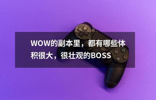 WOW的副本里，都有哪些体积很大，很壮观的BOSS-第1张-游戏资讯-龙启科技