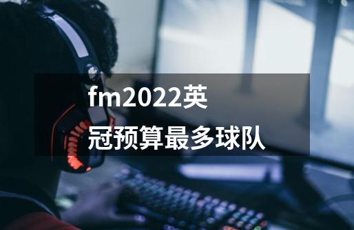 fm2022英冠预算最多球队-第1张-游戏资讯-龙启科技