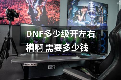 DNF多少级开左右槽啊 需要多少钱-第1张-游戏资讯-龙启科技