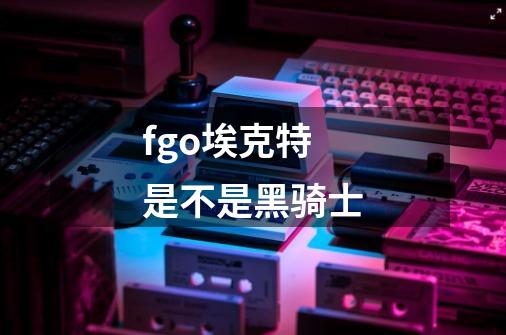 fgo埃克特是不是黑骑士-第1张-游戏资讯-龙启科技