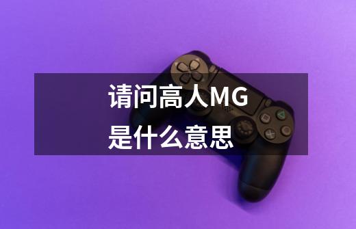 请问高人MG是什么意思-第1张-游戏资讯-龙启科技