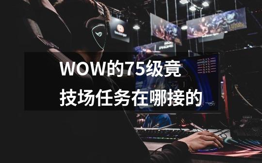 WOW的75级竟技场任务在哪接的-第1张-游戏资讯-龙启科技