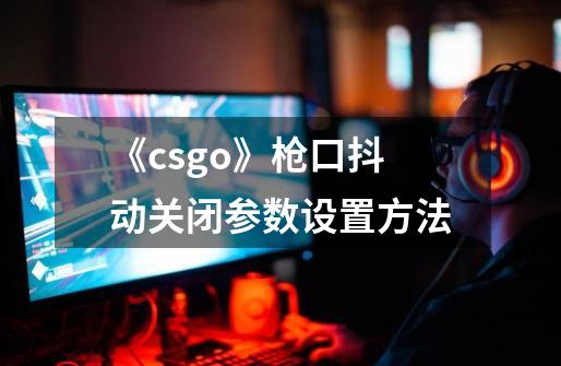 《csgo》枪口抖动关闭参数设置方法-第1张-游戏资讯-龙启科技