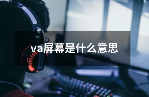 va屏幕是什么意思-第1张-游戏资讯-龙启科技