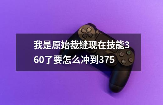 我是原始裁缝现在技能360了要怎么冲到375-第1张-游戏资讯-龙启科技