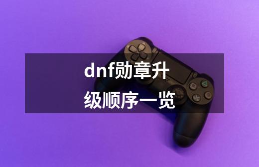 dnf勋章升级顺序一览-第1张-游戏资讯-龙启科技