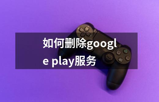 如何删除google play服务-第1张-游戏资讯-龙启科技