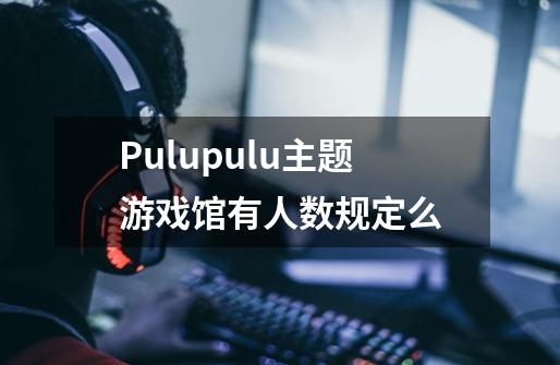 Pulupulu主题游戏馆有人数规定么-第1张-游戏资讯-龙启科技