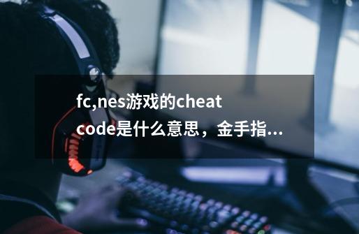 fc,nes游戏的cheat code是什么意思，金手指是什么，这两个意思一样吗-第1张-游戏资讯-龙启科技