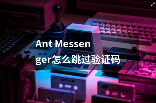 Ant Messenger怎么跳过验证码-第1张-游戏资讯-龙启科技