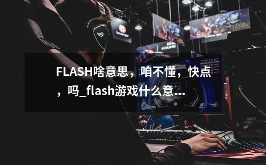 FLASH啥意思，咱不懂，快点，?吗_flash游戏什么意思-第1张-游戏资讯-龙启科技