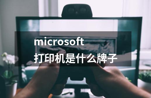 microsoft打印机是什么牌子-第1张-游戏资讯-龙启科技