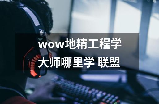 wow地精工程学大师哪里学 联盟-第1张-游戏资讯-龙启科技