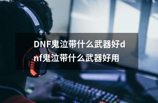 DNF鬼泣带什么武器好dnf鬼泣带什么武器好用-第1张-游戏资讯-龙启科技