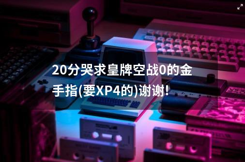 20分哭求皇牌空战0的金手指(要XP4的)谢谢!-第1张-游戏资讯-龙启科技