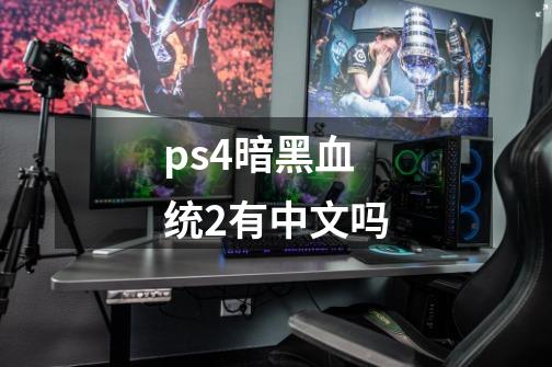 ps4暗黑血统2有中文吗-第1张-游戏资讯-龙启科技