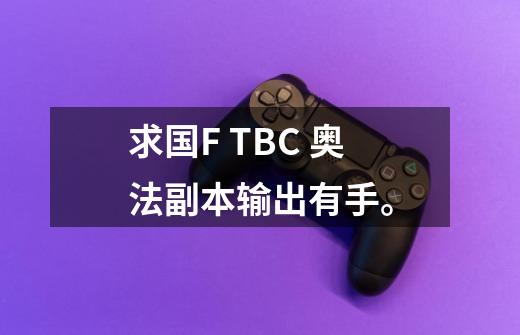 求国F TBC 奥法副本输出有手。-第1张-游戏资讯-龙启科技